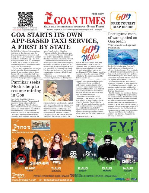 GoanTimes August,10 2018