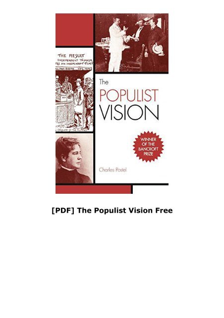 [PDF] The Populist Vision Free