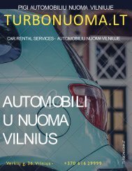 Autonuoma & Pigi Automobiliu Nuoma Vilniuje & Masinu Nuoma