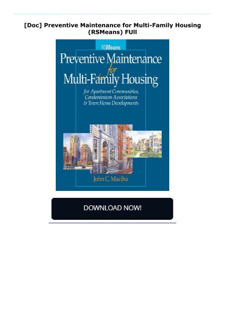[Doc] Preventive Maintenance for Multi-Family Housing (RSMeans) FUll
