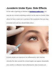 Juvederm Under Eyes Side Effects.docx