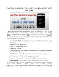 How To Use Your Existing McAfee Mobile Security Subscription With A New Device?