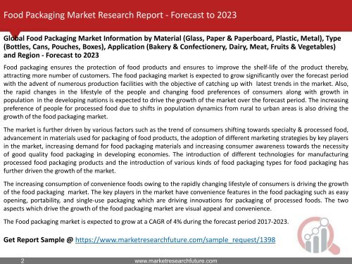 Food Packaging Market Research Report - Forecast to 2023