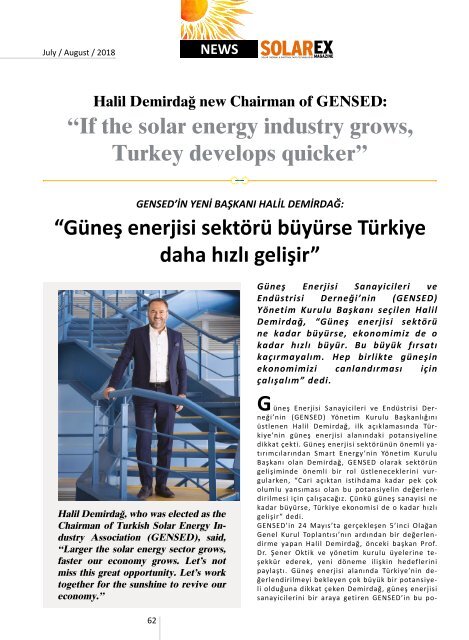 Solarex Magazine Temmuz Ağustos