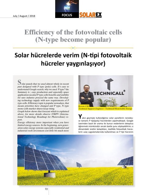 Solarex Magazine Temmuz Ağustos