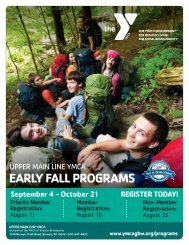 Upper Main Line YMCA - Early Fall Program Guide 2018