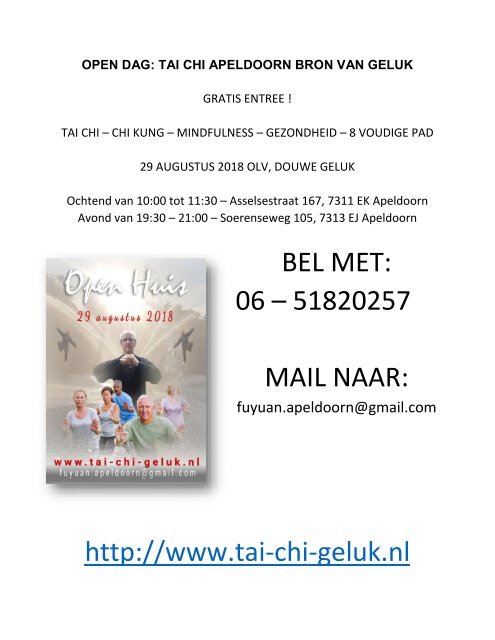 TAI CHI APELDOORN OPEN DAG