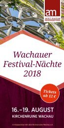 Wachauer Festivalnächte 2018 | Programm