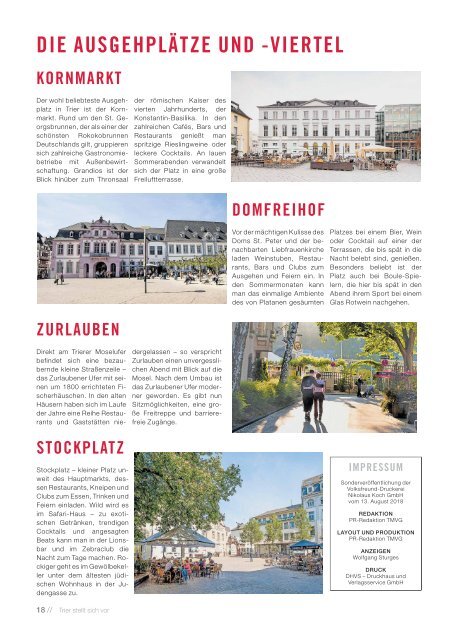 Trier stellt sich vor - Sonderveröffentlichung August 2018