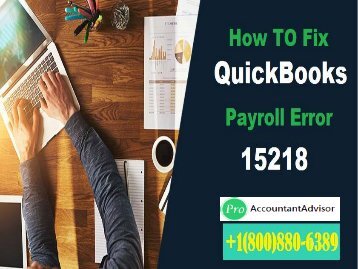 What is QuickBooks Error 15218 and How I can Resolve It?