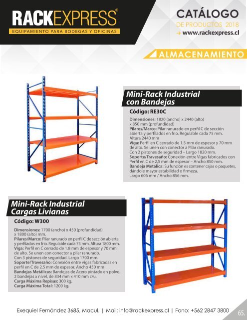 Catálogo Rackexpress 2018
