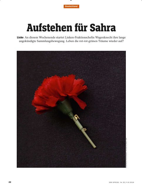 Der Spiegel Magazin No 32 vom 04. August 2018