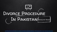 Divorce procedure in pakistan