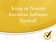 Setup to Norton Firewall Issue