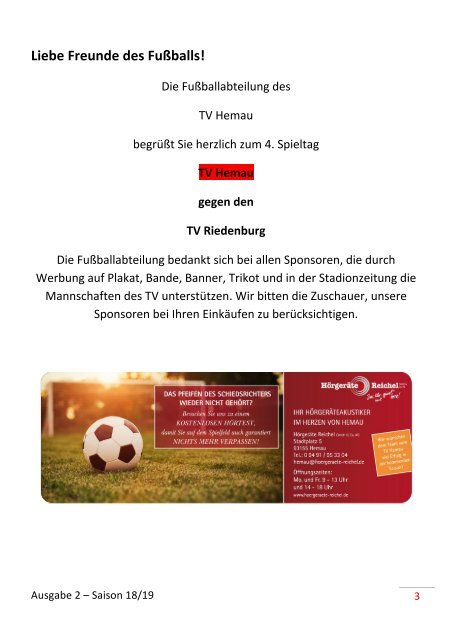 2. Ausgabe vs. Riedenburg