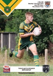 2018 Woolston Rovers Matchday Programme Millom 110818