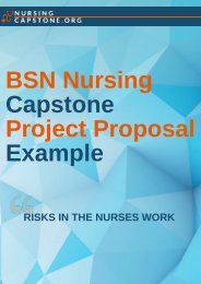 BSN Nursing Capstone Project Proposal Example