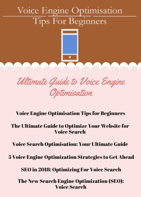 Ultimate Guide to Voice Engine Optimisation