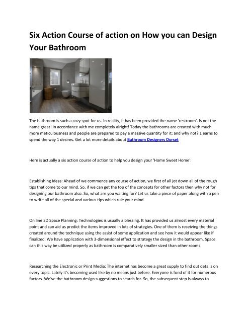 9 Bathroom Designers Dorset