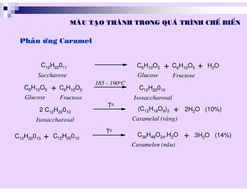 HÓA HỌC THỰC PHẨM - CHƯƠNG 7 - CHẤT MÀU TP