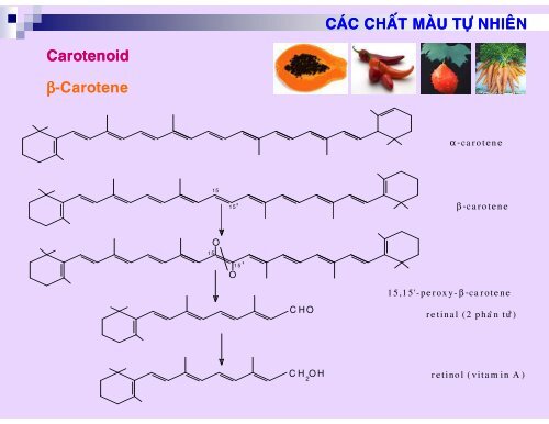 HÓA HỌC THỰC PHẨM - CHƯƠNG 7 - CHẤT MÀU TP