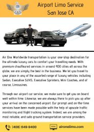 Airport Limo Service San Jose CA