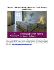 Euphoria Palm Beach Resort – Renovated Family Rooms to Spend Holidays