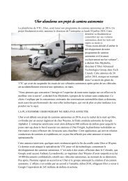 Uber abandonne son projet de camions autonomies