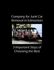 Company for Junk Car Removal in Edmonton - 3 Important Steps of Choosing the Best