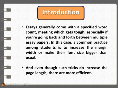 How To Make An Essay Look Longer?