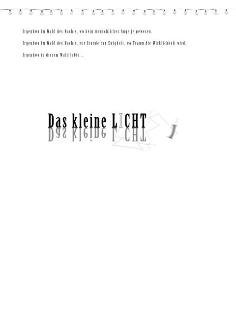 Leseprobe Ebook "irgendwo im Wald - Das kleine Licht", ISBN 978-3-96218-011-9