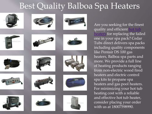 Best Quality Balboa Spa Heaters