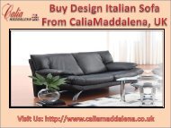 Buy qualitative Design Italian Sofa from Calia Maddalena, UK