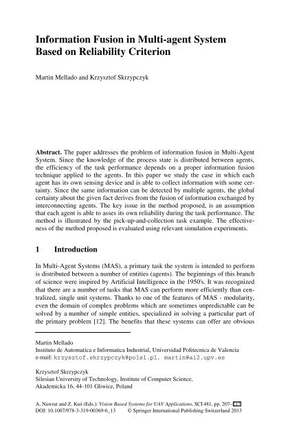 [Studies in Computational Intelligence 481] Artur Babiarz, Robert Bieda, Karol Jędrasiak, Aleksander Nawrat (auth.), Aleksander Nawrat, Zygmunt Kuś (eds.) - Vision Based Systemsfor UAV Applications (2013, Sprin