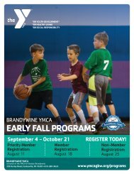 Brandywine YMCA - Early Fall Program Guide 2018
