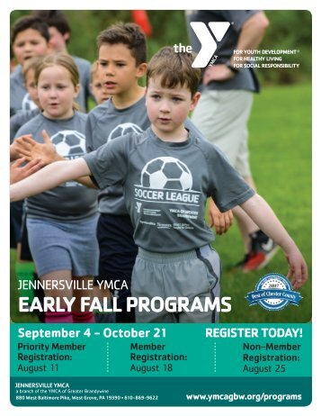 Jennersville YMCA - Early Fall Program Guide 2018