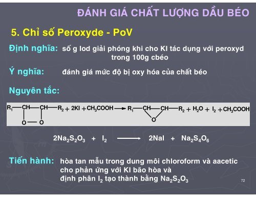 HÓA HỌC THỰC PHẨM - CHƯƠNG 2 - LIPID - TÔN NỮ MINH NGUYỆT