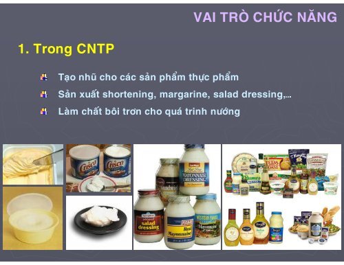 HÓA HỌC THỰC PHẨM - CHƯƠNG 2 - LIPID - TÔN NỮ MINH NGUYỆT