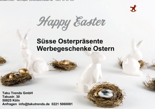 Süsse Osterpräsente Werbegeschenke Ostern 