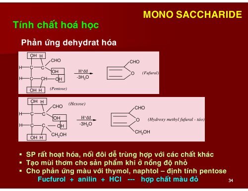 HÓA HỌC THỰC PHẨM - CHƯƠNG 3 - CARBOHYDRATE - TÔN NỮ MINH NGUYỆT