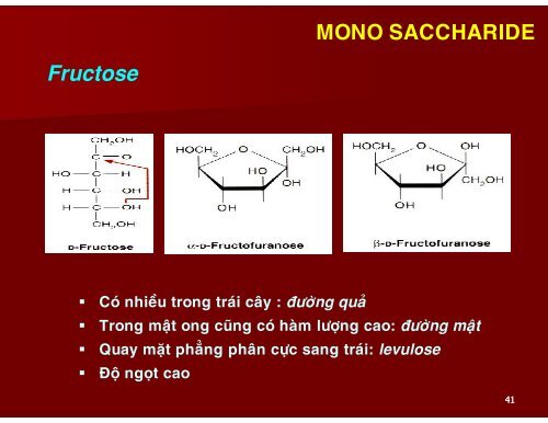 HÓA HỌC THỰC PHẨM - CHƯƠNG 3 - CARBOHYDRATE - TÔN NỮ MINH NGUYỆT