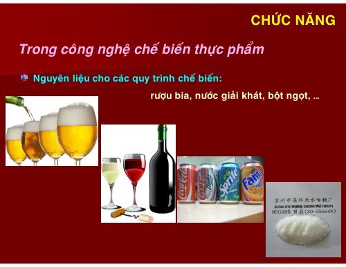 HÓA HỌC THỰC PHẨM - CHƯƠNG 3 - CARBOHYDRATE - TÔN NỮ MINH NGUYỆT