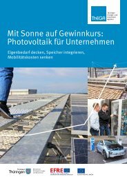 Broschüre der ThEGA Thüringen: Photovoltaik für Unternehmen