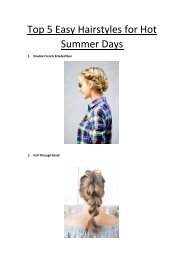 Top 5 Easy Hairstyles for Hot Summer Days