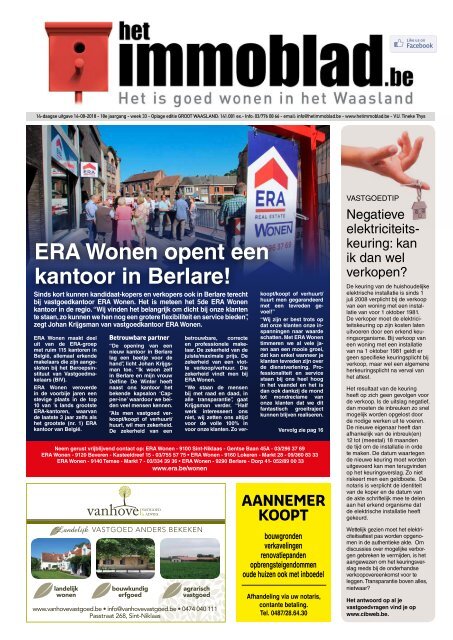 Het Immoblad van 14 augustus Editie Waasland+Lokeren