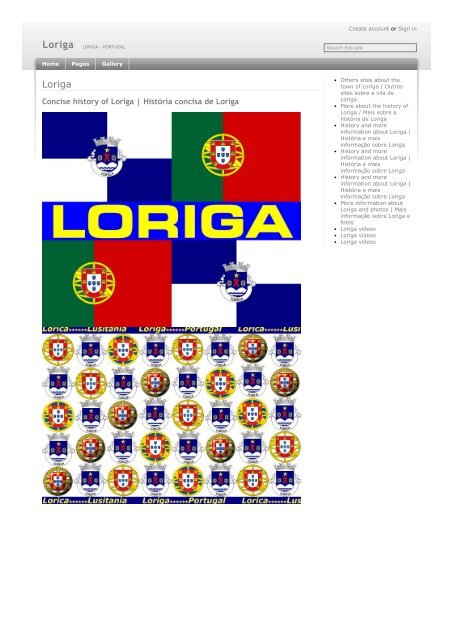 History of Loriga -- História de Loriga