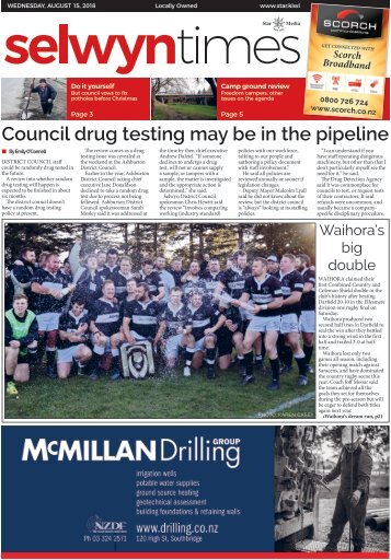 Selwyn Times: August 15, 2018