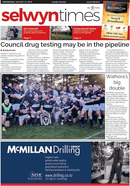 Selwyn Times: August 15, 2018