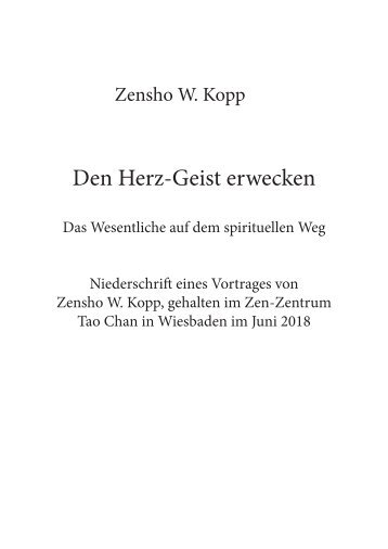 Zensho W. Kopp: Den Herz-Geist erwecken