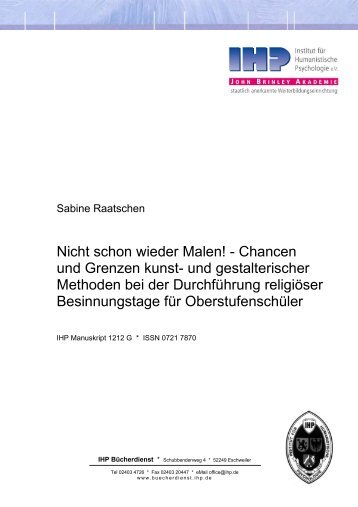 Komplettes Manuskript als PDF - Institut für Humanistische ...